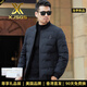 XJSGS國際奢侈高端品牌男士輕薄羽絨服短款冬季棒球領(lǐng)中年爸爸冬裝外套 高檔藏青色【現貨速達】 2XL 185 適合140到160斤