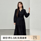 纖莉秀【優(yōu)雅知性氣質收腰顯瘦連衣裙】大碼女裝胖mm2025秋裝新款4260 黑色 5XL