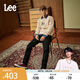 Lee【張凌赫代言】春夏723修身中腰直腳黑色男牛仔長褲LMB1007201 黑色（31褲長） 33
