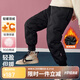 ASK JUNIOR女童羽絨褲冬裝兒童純色加厚保暖白鴨絨長(cháng)褲 黑色 120 
