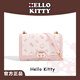 凱蒂貓（hellokitty）正品小方包鏈條滿(mǎn)印花斜挎包包女小眾設計腋下包時(shí)尚少女風(fēng)單肩包 小貓咪哼歌笑瞇瞇