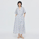 moussy 2025夏季新品法式浪漫系帶碎花襯衫連衣裙028ISA33-2371 015花紋白色 M