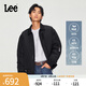 Lee舒適版男女情侶美拉德棒球羽絨服夾克外套休閑潮流LUT00900 黑色（尺碼偏大，拍小一碼） S