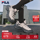 FILA斐樂(lè )官方女鞋老爹鞋運動(dòng)鞋2025秋季新款鞋子厚底蘑菇鞋休閑鞋 白中白/影黑灰-BD 37.5