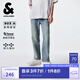 杰克·瓊斯（JACK&JONES）男裝潮時尚舒適百搭簡約風(fēng)個性字母印花九分直筒牛仔褲225232105 E40淺牛仔藍 常規(guī) 29 170 W29