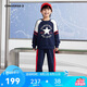 匡威Converse童裝男童衛(wèi)衣+褲子2件套冬季新款加絨保暖兒童套裝