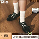 MIO【程瀟同款】米奧2025春季新款綁帶芭蕾鞋甜美瑪麗珍鞋淺口單鞋女 黑色 38 (240mm)