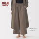 無(wú)印良品（MUJI）女式 柔軟紗織 長(cháng)褲 女士睡褲家居褲子 可外穿25年秋季 FD1M3A5A 深咖啡色 L （165/70A）