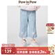 PawinPaw【萊賽爾】卡通小熊童裝25年春夏新款女寶寶喇叭褲牛仔褲 Indigo牛仔藍色/55 110