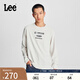 Lee舒適圓領(lǐng)Logo印花磨絨燕麥灰男長(zhǎng)袖T恤休閑潮流LMT009074200 燕麥灰 XXL