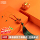 景德鎮(zhèn)官方陶瓷車載擺件汽車掛件套裝鑰匙扣高溫瓷創(chuàng)意車掛件柿子送禮物 車掛擺件套裝