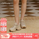 73Hours趙露思白鹿同款女鞋椰椰奶凍25新款厚底增高運動(dòng)休閑老爹鞋女