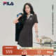 FILA 楊冪同款連衣裙|斐樂(lè)官方女裝2025夏季新款時(shí)尚涼感針織連衣裙 星艦灰-GY M 165/84A/M