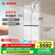 博世（BOSCH）冰箱家用小平安S8 503L大容量十字對開(kāi)門(mén)四門(mén)電冰箱 凈味抗菌 超薄平嵌 0縫嵌入防撞鉸鏈 防冷凝水 KCP50A20TI