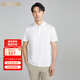 MAYOR男士  夏季絲棉混紡舒適透氣白色polo衫 漂白 2XL 185/100A