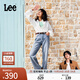 Lee【張凌赫代言】涼涼褲25新品429中腰直腳天絲淺藍色女士牛仔褲 淺藍色 28