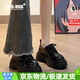 靖話黑色粗跟小皮鞋女2025春夏季新款日系jk制服配裙子單鞋百搭樂福鞋 黑色亮光 37 (235mm)