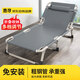 惠尋【京東自有品牌】折疊床單人午休折疊床躺椅辦公室行軍床陪護床 【加固圓管】灰+舒適布料