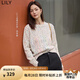 LILY秋裝新款女裝綿羊毛軟糯氛圍感氣質(zhì)寬松休閑針織衫毛衣女 604米白 M