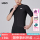 MBO春夏款騎行服男子短袖C001戶外反光山地公路自行車上衣 黑色 L