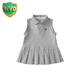WVD2025夏新款女童Polo連衣裙公主洋氣周歲禮服兒童夏季童裝 灰色 80 cm