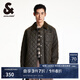 杰克·瓊斯（JACK&JONES）男裝春秋潮流舒適百搭衣身做舊菱紋格條絨尖領(lǐng)棉服男224409022 黑橄欖E06 M 175