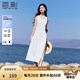 香影【防曬】白色背心無袖連衣裙女裝2025夏季新款內(nèi)搭長裙小白裙 白色（防曬款） S