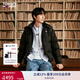 TOMMY JEANS【90絨】秋冬季男美式潮流刺繡保暖連帽寬松面包羽絨服外套19537 黑色BDS M （推薦：140-160斤）