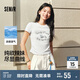 森馬（Semir）涼感T|短袖T恤女短款小狗夏2025小心機修身正肩上衣109325100020