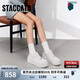 思加圖2025春季厚奶酪小白鞋厚底松糕鞋休閑鞋女EB401AM5 簡(jiǎn)約白 36