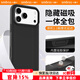 Smorss【一體硅膠相機(jī)按鍵】適用蘋(píng)果17pro手機(jī)殼iphone17pro保護(hù)套親膚液態(tài)硅膠全包植絨男女款軟殼 黑
