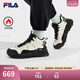 斐樂（FILA）滿天星中幫加絨老爹鞋女鞋休閑鞋24冬季保暖厚底運(yùn)動(dòng)鞋 斑鳩黃/黑-TB 37.5