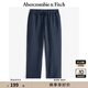 ABERCROMBIE & FITCH男裝24春秋款美式復(fù)古時(shí)尚小麋鹿抓絨運(yùn)動(dòng)衛(wèi)褲長(zhǎng)褲KI134-4100 藏青色 L (180/86A)尺碼偏大，建議小一碼