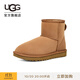 UGG秋季女士休閑舒適平底圓頭純色保暖經(jīng)典迷你短靴雪地靴1016222 CHE | 栗色 38