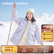 巴拉巴拉balaOne兒童羽絨服女童防風(fēng)保暖冬連帽小香風(fēng)上衣2025新 紫色調(diào)00377-白鴨絨 150 (充絨量151g）
