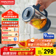 摩飛電器（Morphyrichards）養生壺分體便攜式煮茶器燒水壺小型辦公室家用多功能煮茶壺分體熱水壺0.6L MR6085 藍