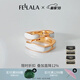 翡拉拉（fellala）「華彩緞帶」耳環(huán)女復古耳飾高級感耳扣耳圈生日七夕情人節(jié)禮物 華彩緞帶耳扣|白色