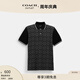 蔻馳（COACH）奧萊男士男裝經(jīng)典標志POLO衫休閑百搭短袖 木炭灰色 經(jīng)典標識 S