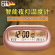 JCZS德國品牌室內溫度計家用精準好看創(chuàng  )意干溫濕度計時(shí)鐘智能數顯擺件 【精致透明電池款】粉色+電池