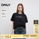 ONLY 2025春季松弛慵懶圓領字母印花寬松純棉T恤女|125101085