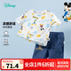 迪士尼寶寶（Disney Baby）童裝男童套裝潮酷米奇短袖套裝舒適柔軟24年夏新品 白色+牛仔藍(lán) 90