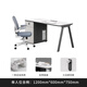 TONGYUE統閱職員辦公桌椅組合簡(jiǎn)約現代四4人位卡座員工桌辦公室家具 灰白（含椅）：1200*600*750mm