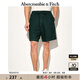 ABERCROMBIE & FITCH男裝25夏季美式復古百搭松緊腰寬松五分褲休閑短褲KI128-5048 橄欖綠 S (175/76A)