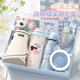 愛美禮七夕節(jié)生日禮物女送女友女生閨蜜伴手禮18歲女生成人禮實用保溫杯 蝴蝶結(jié)藍(lán)禮盒套裝1
