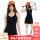 KAMA卡瑪運動(dòng)吊帶紅色裙子女夏季2025新款 性感上衣修身辣妹超顯瘦 黑色 M