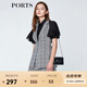 PORTS寶姿  新品商場同款女裝經(jīng)典千鳥格露背西裝馬甲SN8J011HFD049 白/黑色 S (4)