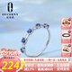 歐采妮（OUCERNY）天然皇家藍(lán)藍(lán)寶石戒指女18k金鑲嵌輕奢時尚珠寶首飾0.4克拉送禮物 定制圈口聯(lián)系客服