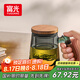 富光泡茶杯茶水分離高硼硅玻璃杯辦公室喝茶水杯子男士花茶杯500ML