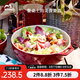 琺寶（staub）陶瓷碗大號沙拉碗家用甜品碗泡面湯碗面碗烘焙雙耳飯碗 25cm 櫻桃紅