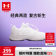 安德瑪（Under Armour）童鞋男女大童運動鞋束帶千禧風老爹鞋厚底復古緩震休閑鞋2441302 白色 【四季款】 37.5
